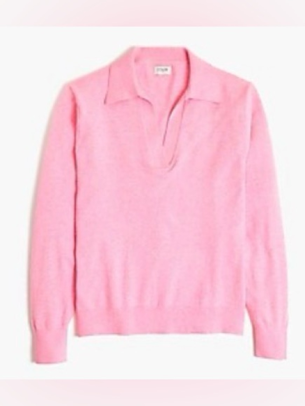 J.Crew Pink Collared V-Neck Women's Sweater